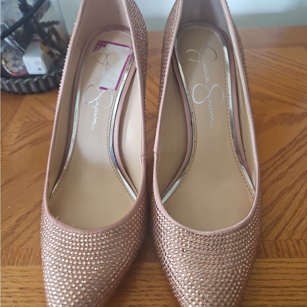 Jessica Simpson Women's Gold Heels